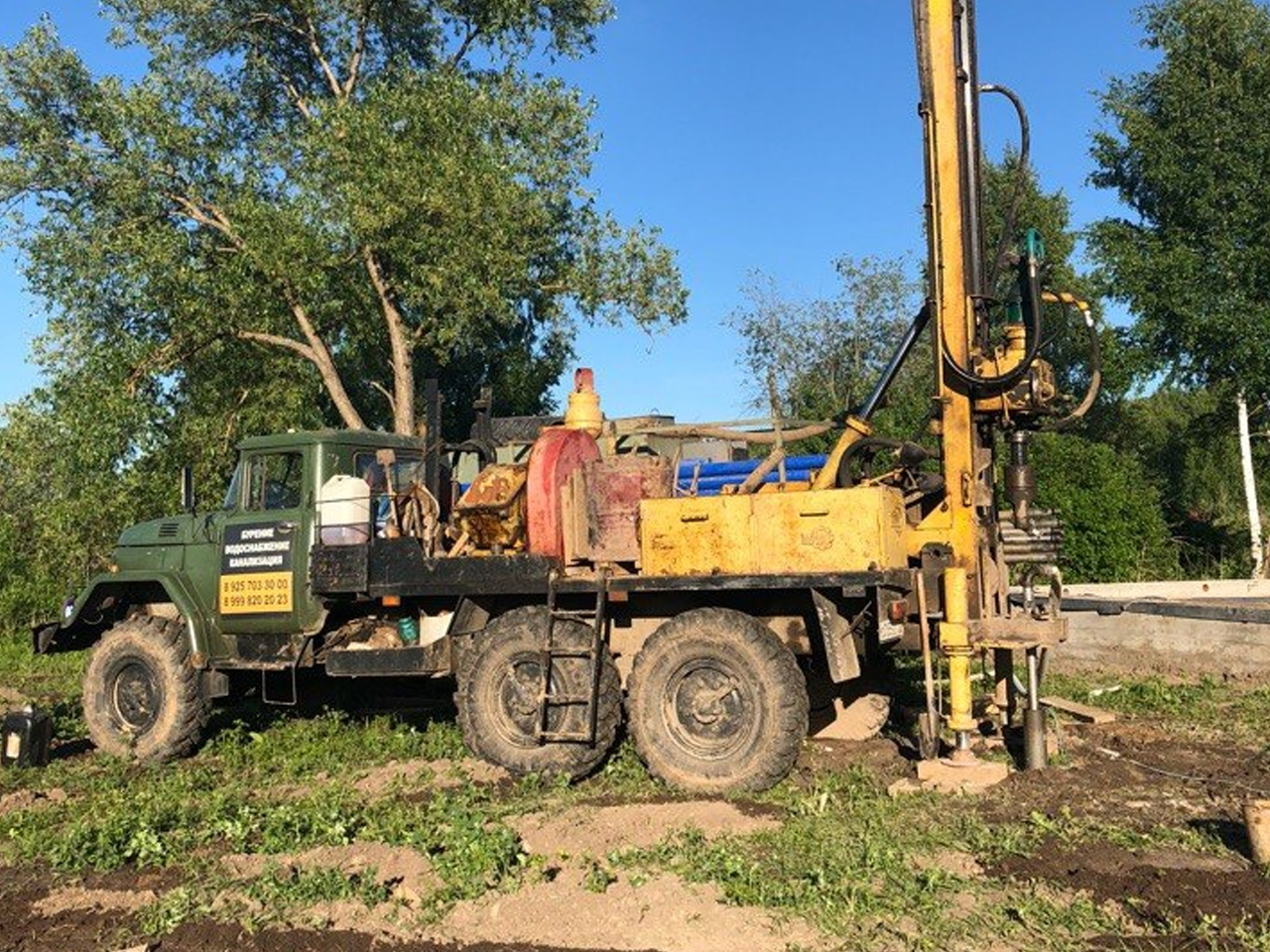 Бурение скважины в д. Чапаево